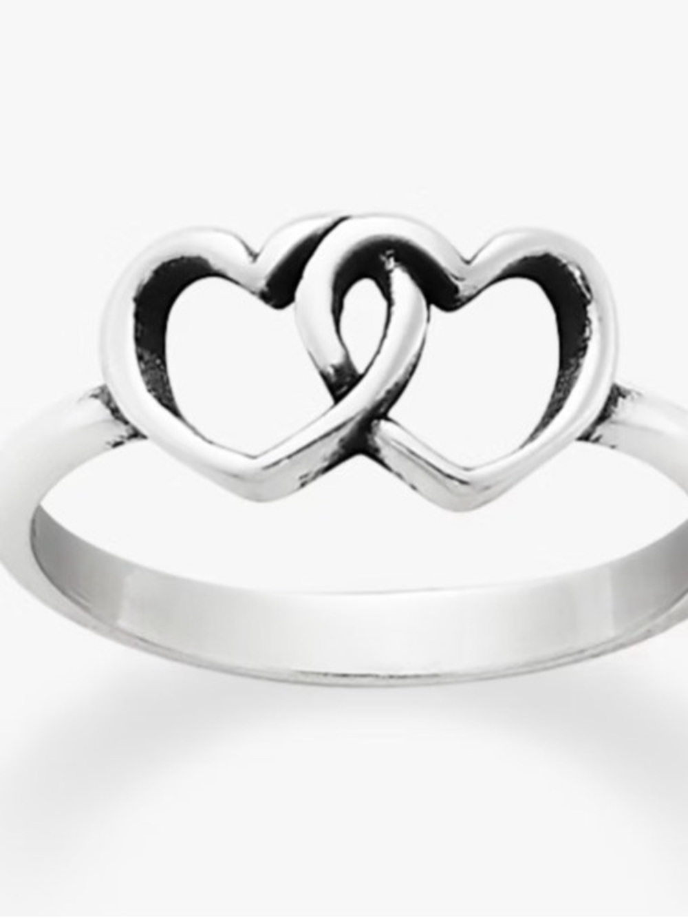 James Avery Double Heart Ring - Silver